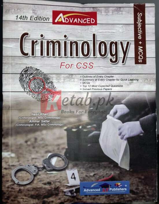 Criminilogy For CSS By (Nasir Khan & Ammar Sattar) - 14th Edition For CSS Preparation Books For Sale in Pakistan