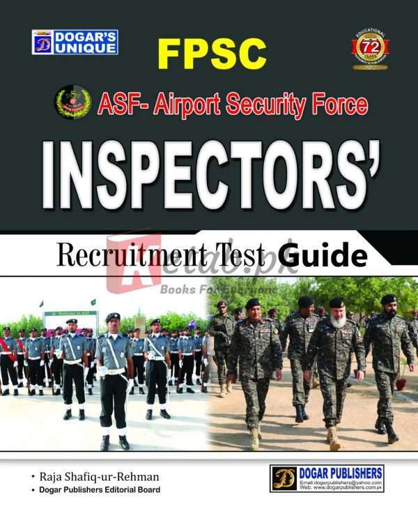 ASF-Inspectors - Recruitment Test Guide By Raja Shafiq-Ur-Rehman - Online Books For Sale in Pakistan