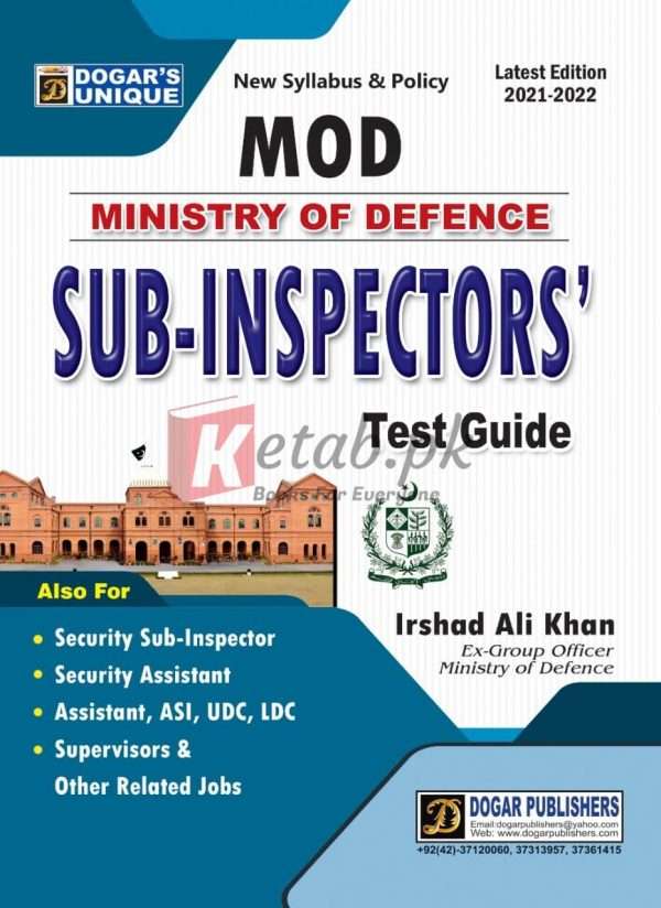 SUB-INSPECTORS’ TEST GUIDE (MINISTRY OF DEFENCE) - Books For Sale in Pakistan