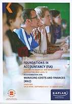 Foundation in Accountancy Managing Cost and Finance (Study Text) Book for Sale in Pakistan