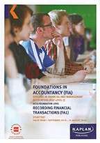 ACCA Foundation in Accountancy Recording Financial Transactions (Study Text) Book For Sale in Pakistan
