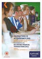 Foundation in Accountancy Recording Financial Transactions (Exam Kit) Kapalan Edition 2020 Book For Sale in Pakistan
