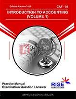 CAF-01 Introduction To Accounting Volume 1 Book For Sale in Pakistan
