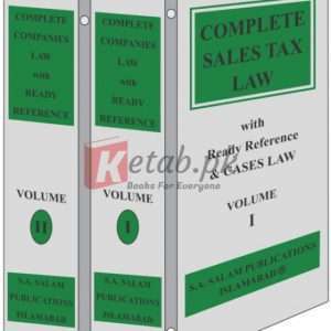 COMPLETE SALES TAX LAW with READY REFERENCE & Case law ( Volume 1 ) Book For Sale in Pakistan