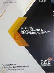 CAF- 04 Business Management & Behavioural Studies ( Spring 2021 ) Book For Sale in Pakistan