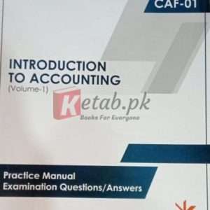 CAF-01 Introduction To Accounting Autumn 2021 Volume 1 Book For Sale in Pakistan