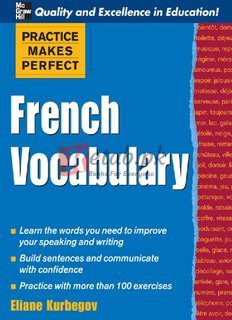 French Vocabulary By Kurbegov, Eliane.(paperback) English Book