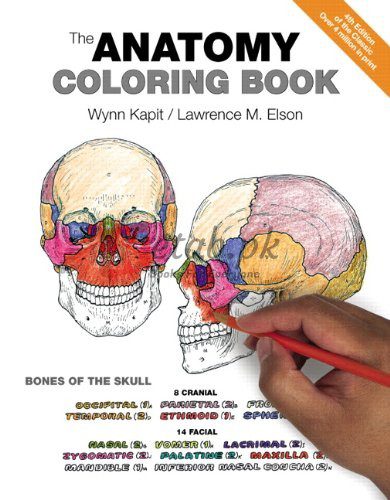 The Anatomy Coloring Book By Wynn Kapit, Lawrence M. Elson (paperback) Medicine Book