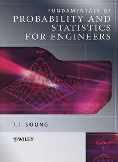 Fundamentals of Probability and Statistics for Engineers By T.T.Soong(paperback)Engineering Book