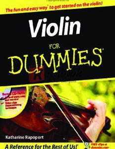 Violin For Dummies By Katharine Rapoport(paperback) Art Book