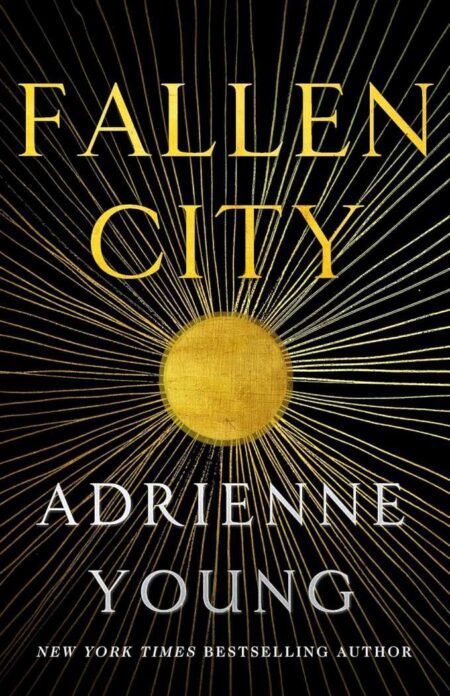 Fallen City by Adrienne Young book cover featuring intricate fantasy art and typography