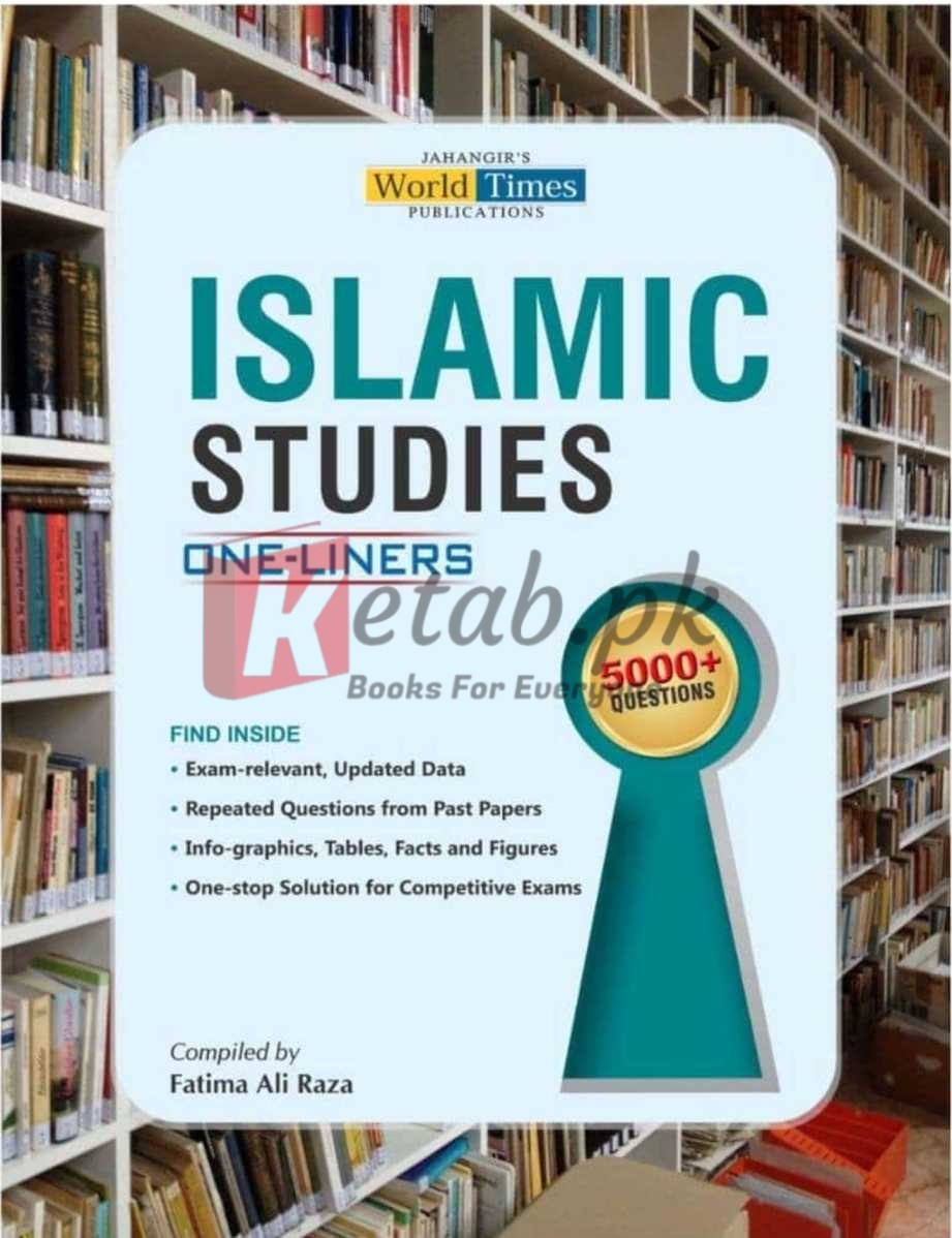 Front cover of the JWT One-Liner Series: Islamic Studies BY Fatima Ali Raza, a 100% original CSS preparation book.